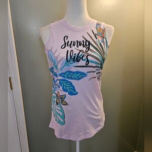 Vera Bradley Sunny Vibes Women's Size Small Pink Floral Tank Top New with Tags